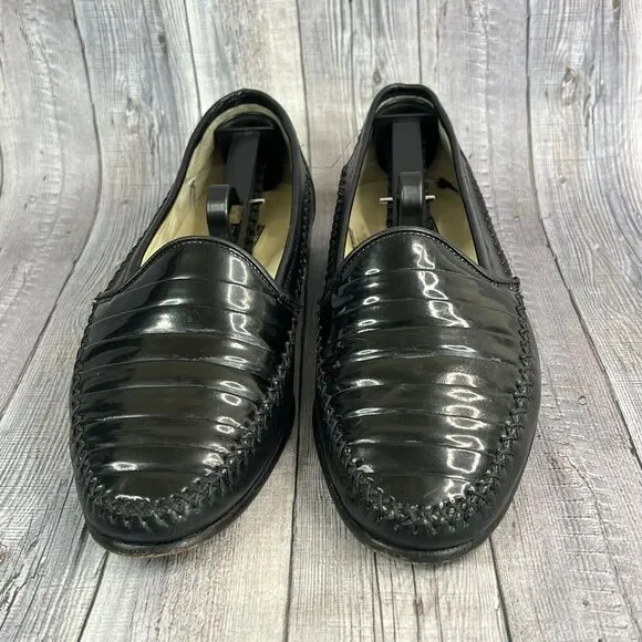 Ennesi Gold Mens Loafers Slip On Shoes 2344 Black Size 9 M